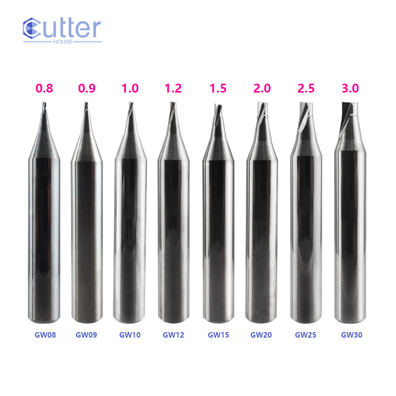 φ0.9xD6x40Lx2T Carbide Laser Cutter compatible with Manual Key Cutting Machines