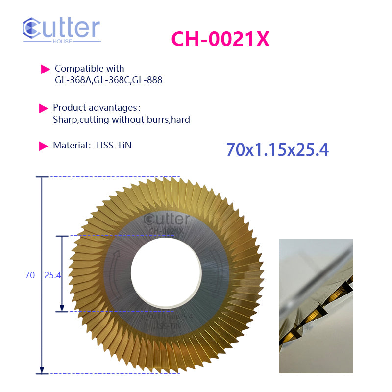 0021 φ70x1.15xφ25.4 compatible with GLADAID - Side Milling Cutter/Flat Slotter