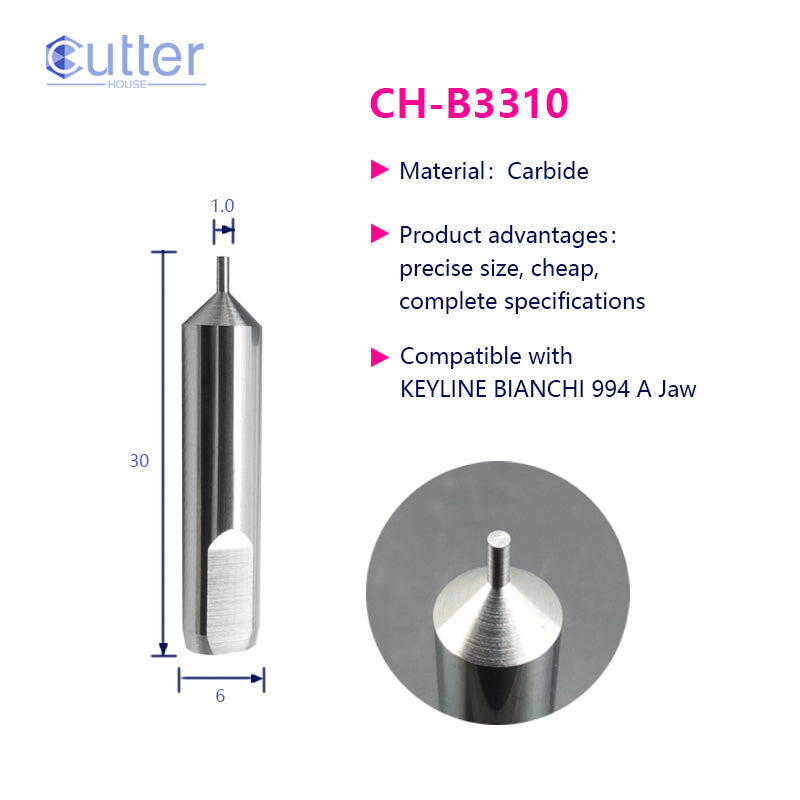 B3310 φ1.0xD6x30L Carbide Tracer Point compatible with Keyline