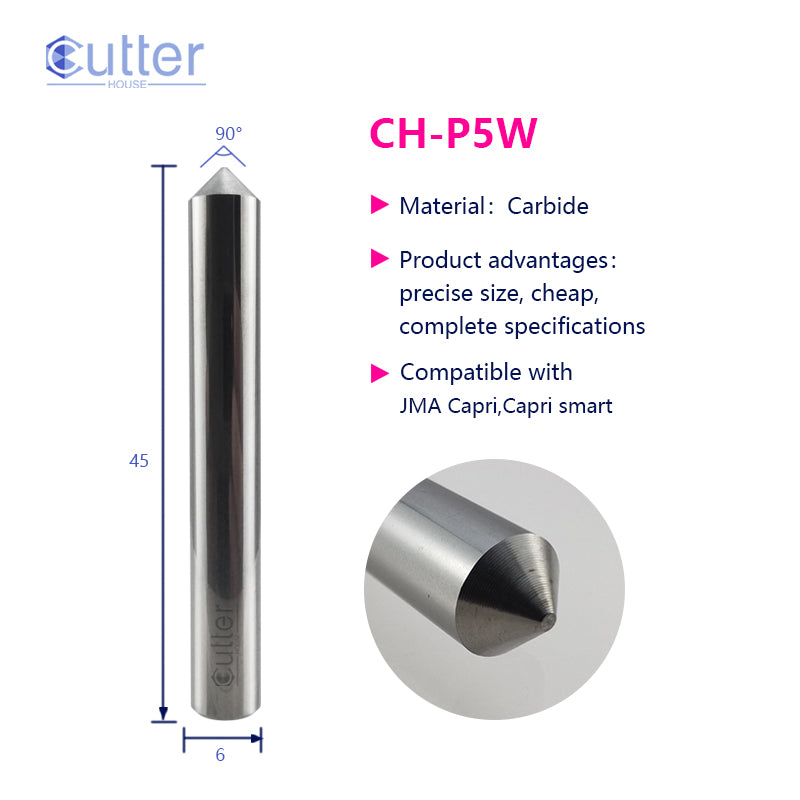 P5W D6x90°x45L-0.9 Carbide Tracer Point compatible with JMA Capri