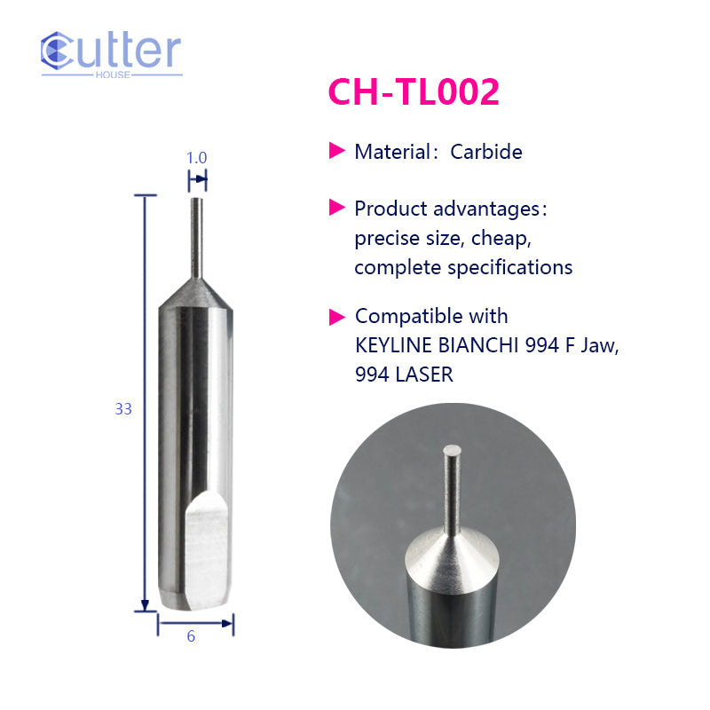 TL002 φ1.0xD6x33L Carbide Tracer Point compatible with Keyline