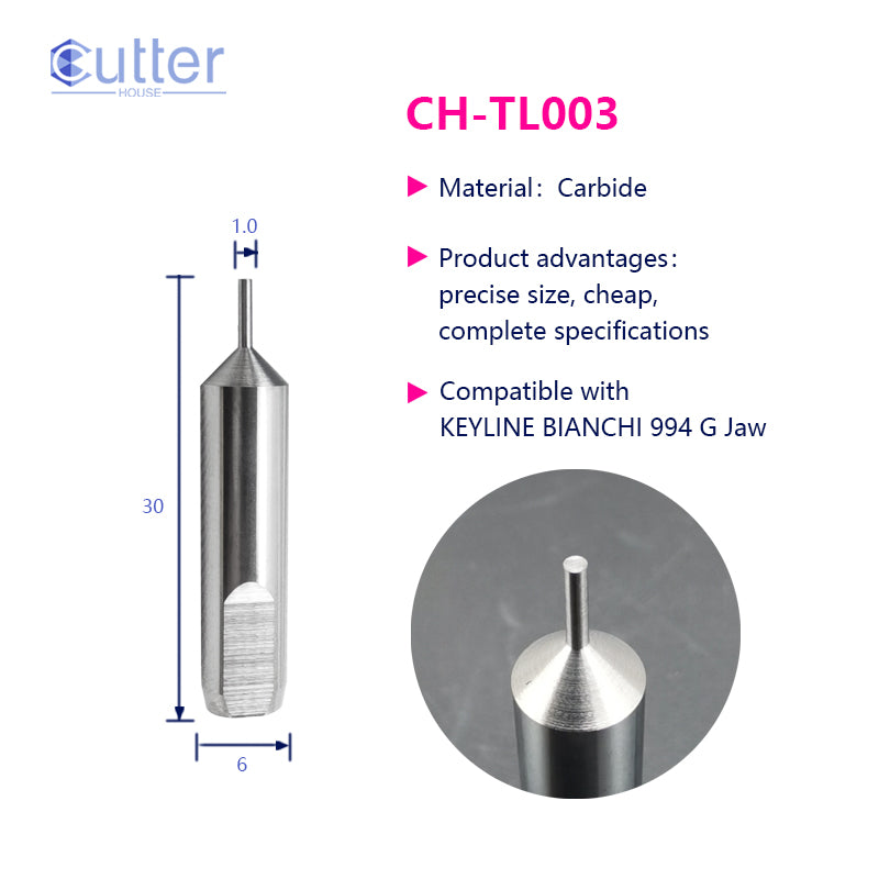 TL003 φ1.0xD6x30L Carbide Tracer Point compatible with Keyline