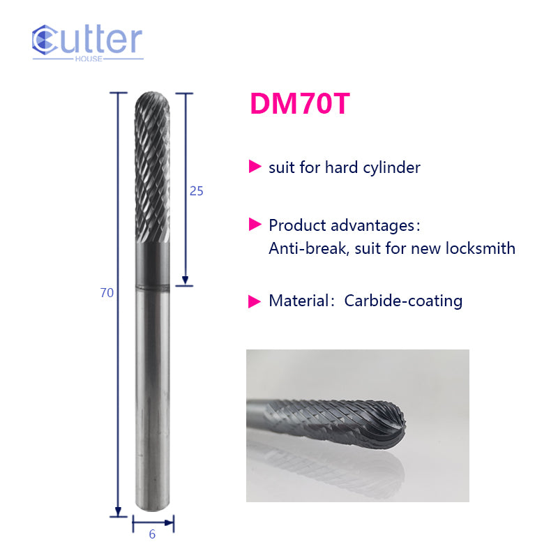 D6x70L Carbide-coating Drill for Hard Cylinder