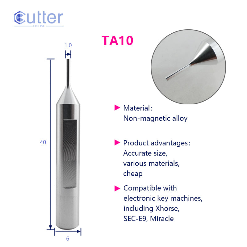 φ1.0xD6x40L Special Material Tracer Point compatible with Electronic Key Cutting Machines