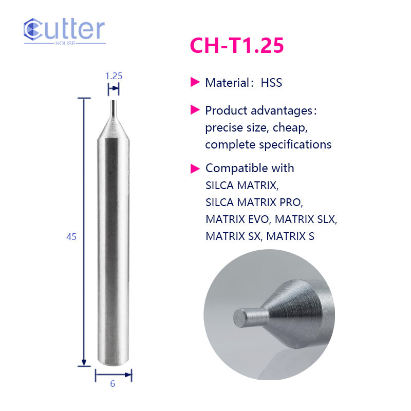 T1.25 φ1.25xD6x45L HSS Tracer Point compatible with SILCA MATRIX