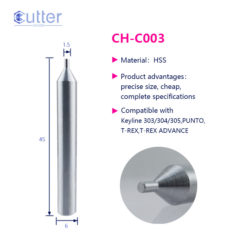 C003 φ1.5xD6x45L HSS Tracer Point compatible with Keyline