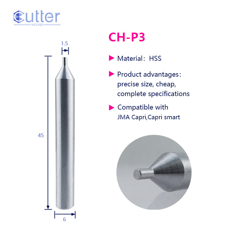 P3 φ1.5xD6x45L HSS Tracer Point compatible with JMA Capri