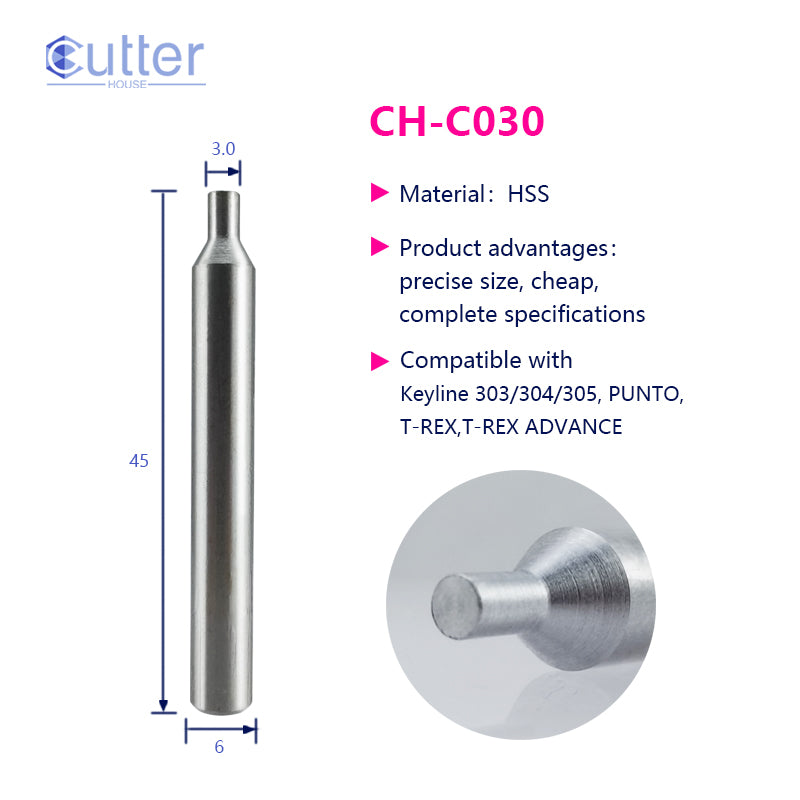 C030 φ3.0xD6x45L HSS Tracer Point compatible with Keyline