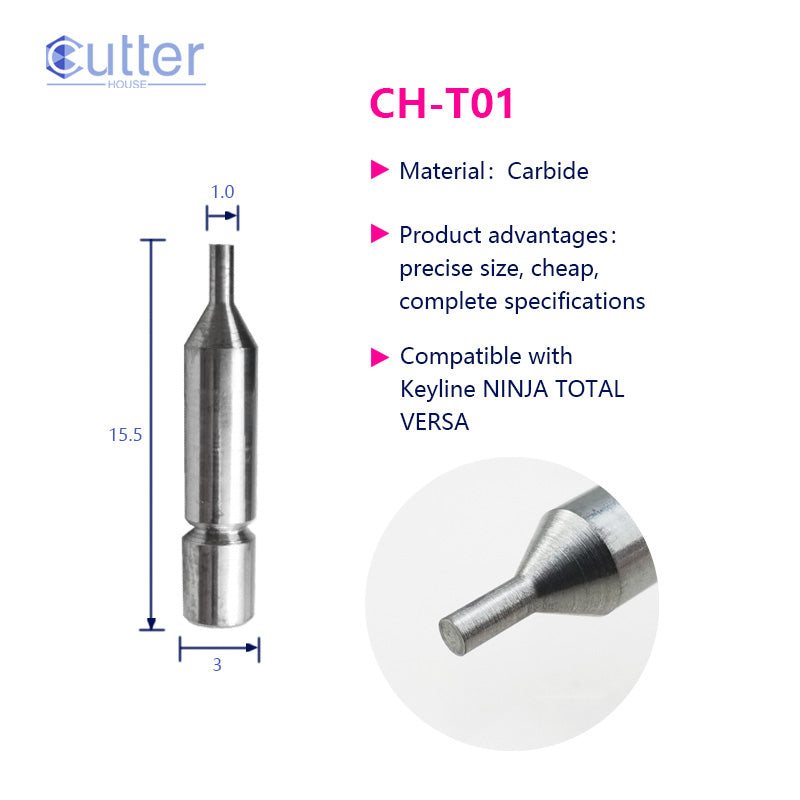 T01 φ1.0xD3x15.5L Carbide Tracer Point compatible with Keyline