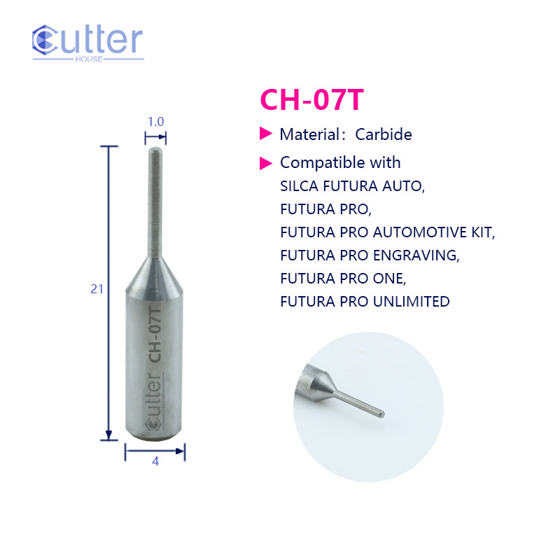 07T φ1.0xD4x21L Carbide Tracer Point compatible with SILCA FUTURA