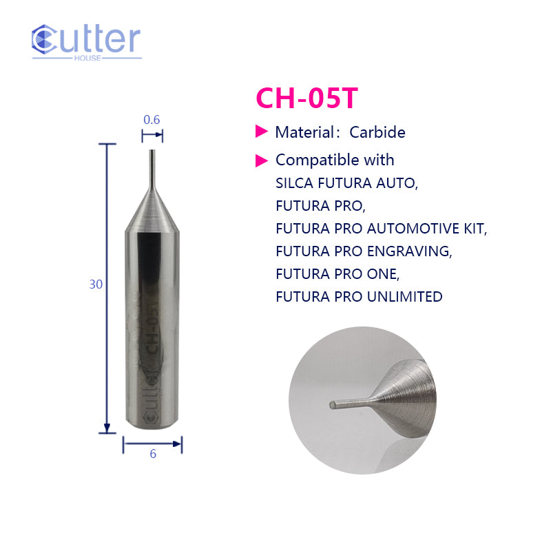 05T φ0.6xD6x30L Carbide Tracer Point compatible with SILCA FUTURA
