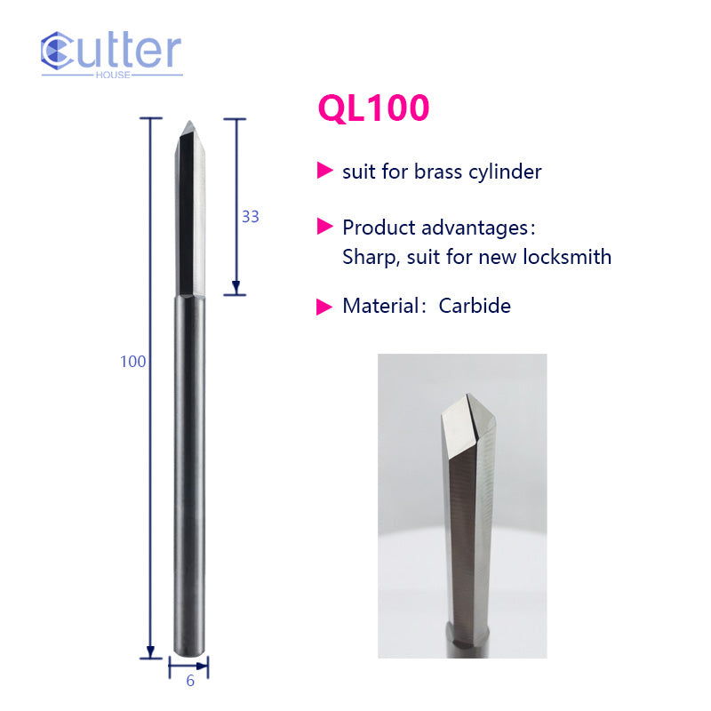 D6x100L Carbide Drill for Brass Cylinder
