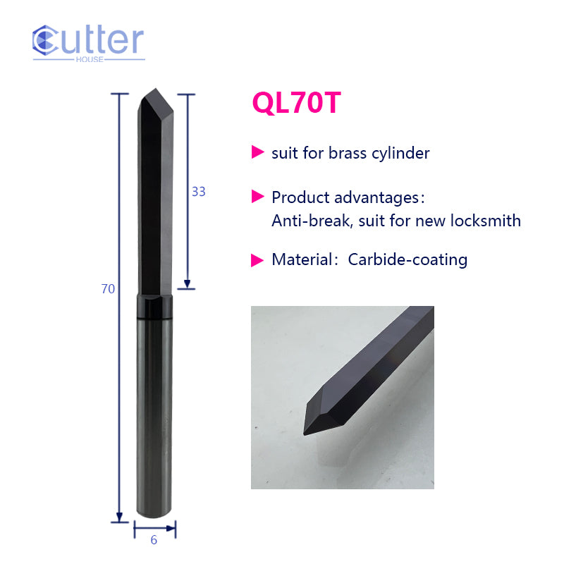 D6x70L Carbide-coating Drill for Brass Cylinder