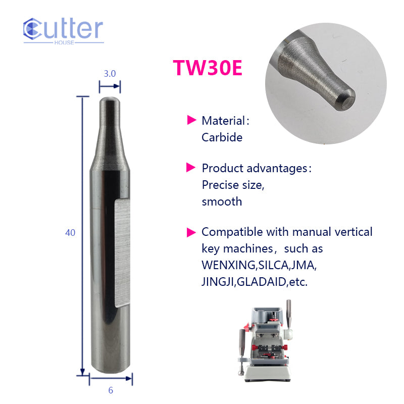 φ3.0xD6x40L Carbide Tracer Point compatible with Manual Key Cutting Machines