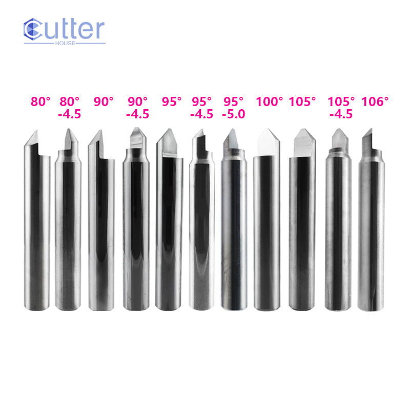 φ3.5xD6x105°x40Lx1T-0.75 Carbide Dimple Cutter compatible with Manual Key Cutting Machines