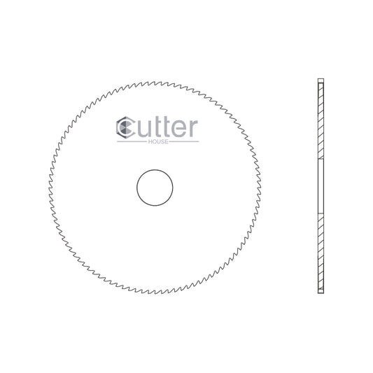 CW-BC φ60.3x1.37xφ9.53 Carbide Flat Slotter compatible with HPC