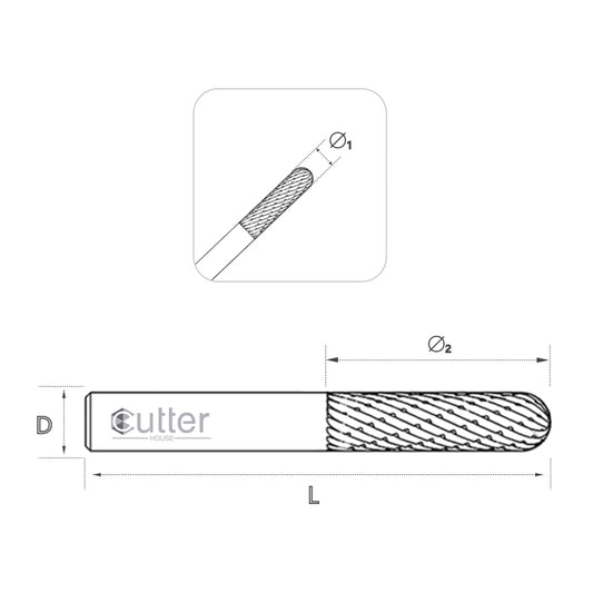 D6x100L Carbide-coating Drill for Hard Cylinder