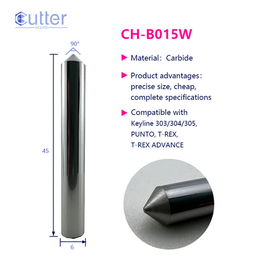 B015W D6x90°x45L-0.8 Carbide Tracer Point compatible with Keyline
