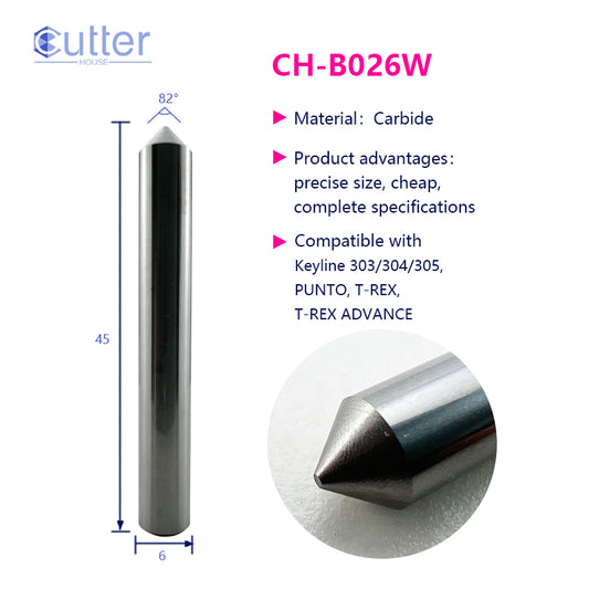 B026W D6x82°x45L-0.8 Carbide Tracer Point compatible with Keyline