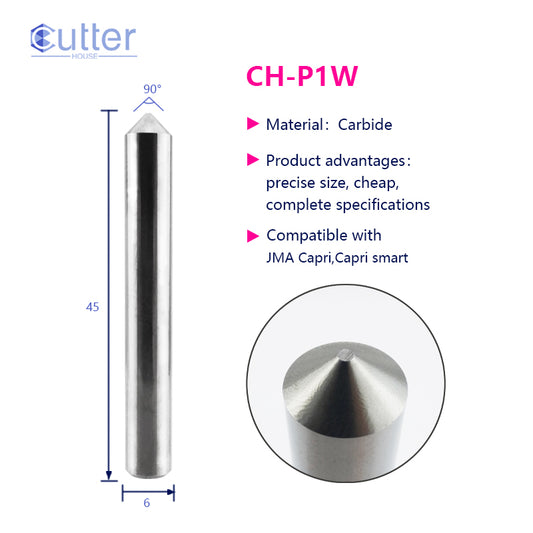P1W D6x90°x45L-0.8 Carbide Tracer Point compatible with JMA Capri