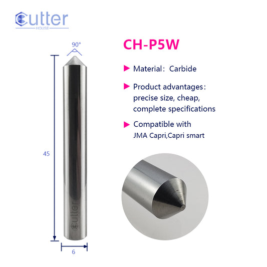P5W D6x90°x45L-0.9 Carbide Tracer Point compatible with JMA Capri