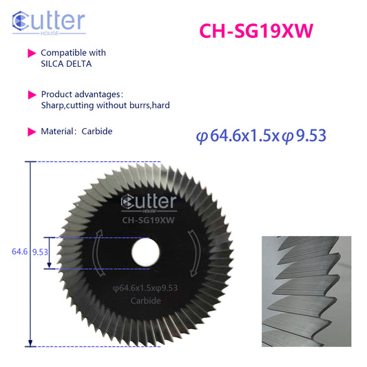 SG19 φ64.6x1.5xφ9.53 compatible with SILCA - Flat Slotter/Side Milling Cutter