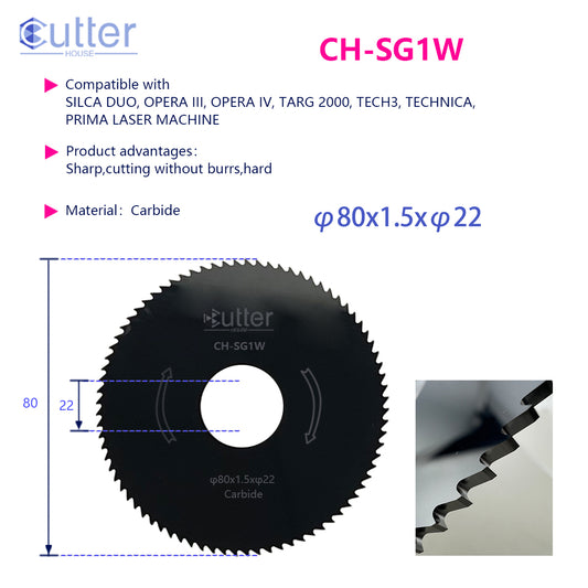 SG1 φ80x1.5xφ22 compatible with SILCA - Flat Slotter