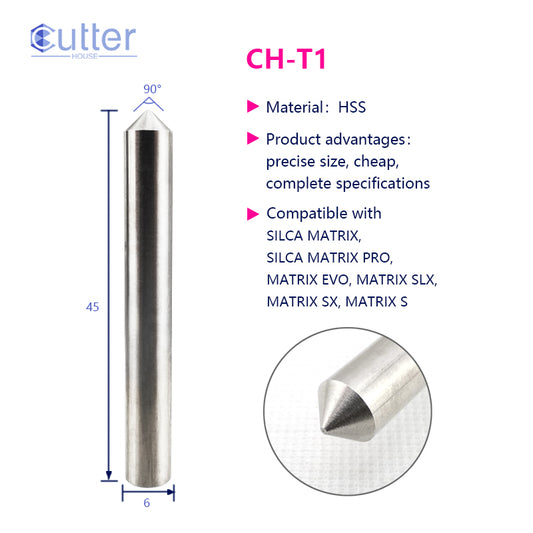 T1 D6x90°x45L-0.7 HSS Tracer Point compatible with SILCA MATRIX