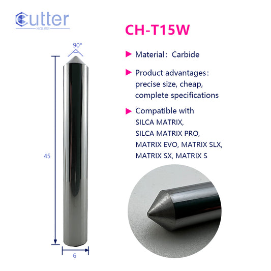 T15 D6x90°x45L-0.8 Carbide Tracer Point compatible with SILCA MATRIX