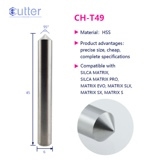 T49 D6x95°x45L-0.8 HSS Tracer Point compatible with SILCA MATRIX