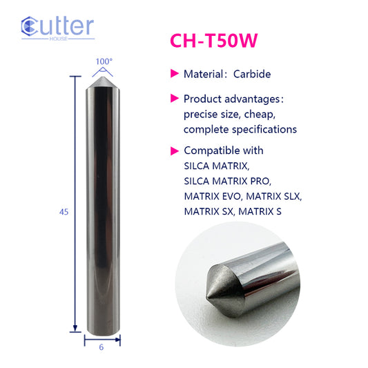 T50 D6x100°x45L-0.5 Carbide Tracer Point compatible with SILCA MATRIX
