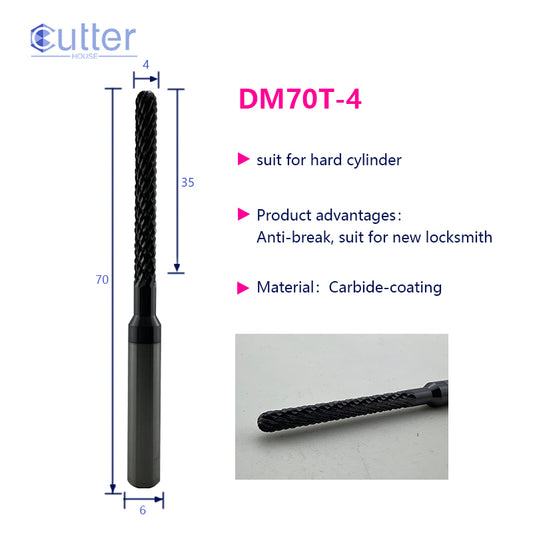 φ4xD6x70L Carbide-coating Drill for Hard Cylinder