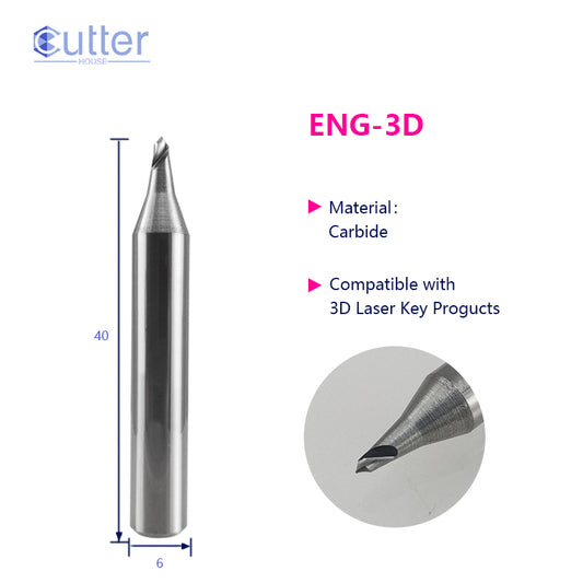 φ2.5xD6x40.64L Carbide Tracer Point compatible with 3D Laser Key Products
