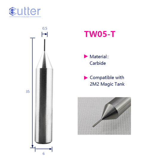 φ0.5xD6x35L Carbide Tracer Point compatible with 2M2 Magic Tank