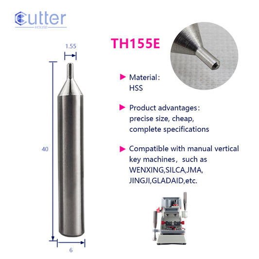 φ1.55xD6x40L HSS Tracer Point compatible with Manual Key Cutting Machines