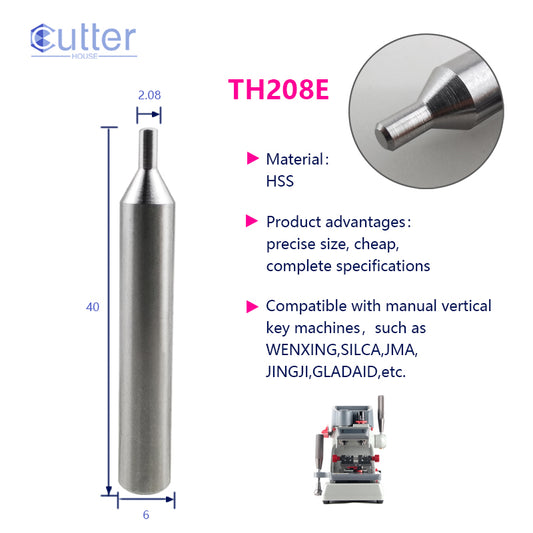 φ2.08xD6x40L HSS Tracer Point compatible with Manual Key Cutting Machines