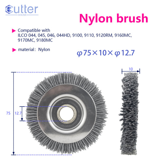 φ75×10×φ12.7 Nylon Brush compatible with ILCO / HPC