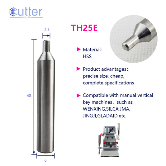 φ2.5xD6x40L HSS Tracer Point compatible with Manual Key Cutting Machines