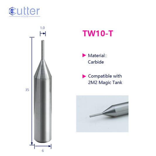 φ1.0xD6x35L Carbide Tracer Point compatible with 2M2 Magic Tank