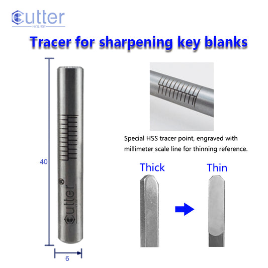 D6x40L HSS Special Tracer Point for Sharpening Key Blanks