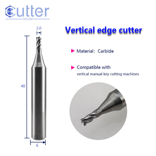 φ2.0xD6x40Lx4F Carbide Special Cutter for Side Milling Keys