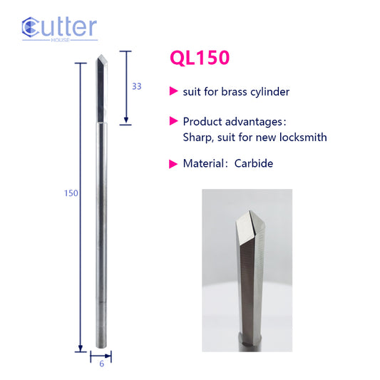 D6x150L Carbide Drill for Brass Cylinder