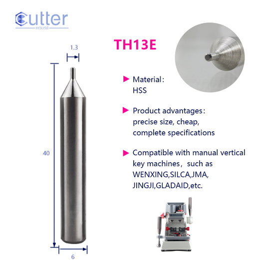 φ1.3xD6x40L HSS Tracer Point compatible with Manual Key Cutting Machines