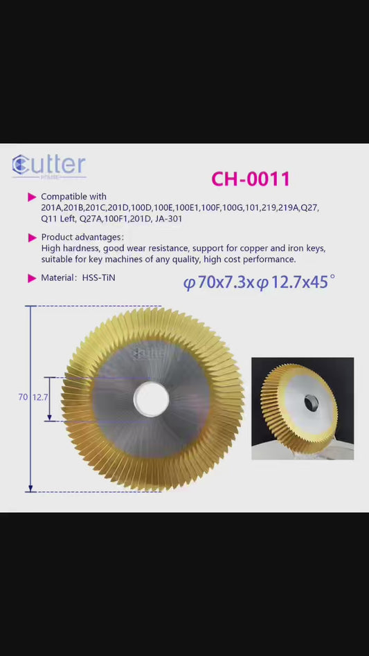 0011  φ70x7.3xφ12.7x45° compatible with WENXING - Angle Milling Cutter